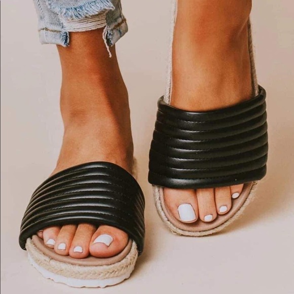 Espadrille Sandals - Black